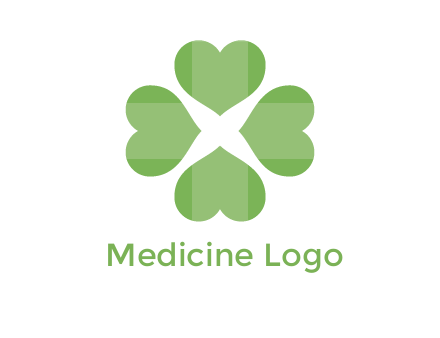 hearts rotating forming clover