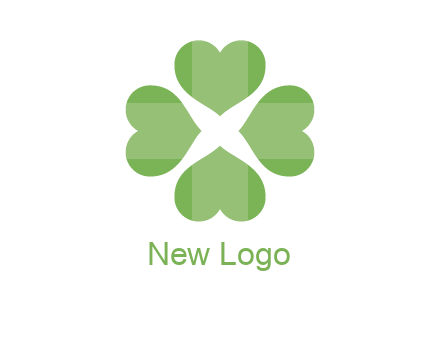 hearts rotating forming clover