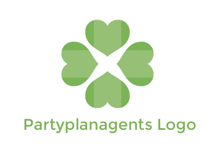 hearts rotating forming clover