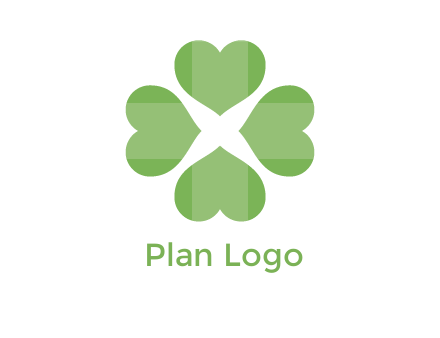 hearts rotating forming clover