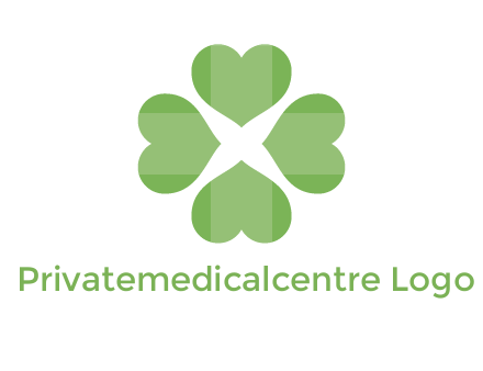 hearts rotating forming clover