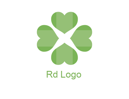 hearts rotating forming clover