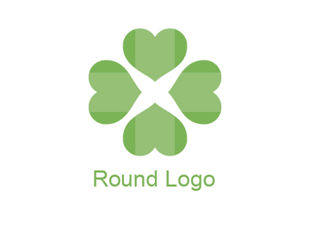 hearts rotating forming clover