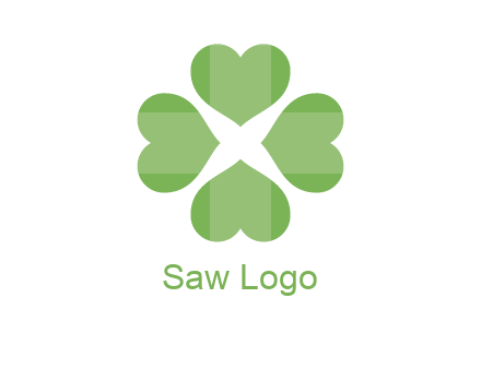 hearts rotating forming clover