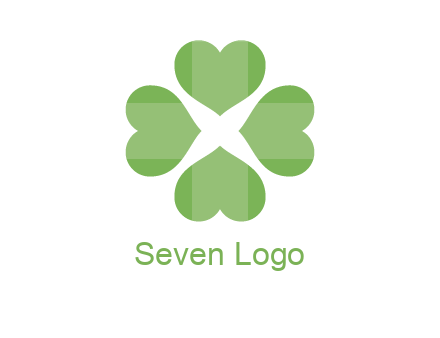 hearts rotating forming clover