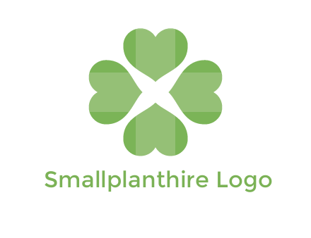 hearts rotating forming clover