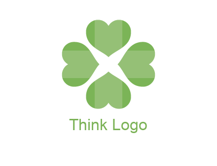 hearts rotating forming clover