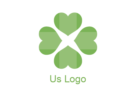 hearts rotating forming clover