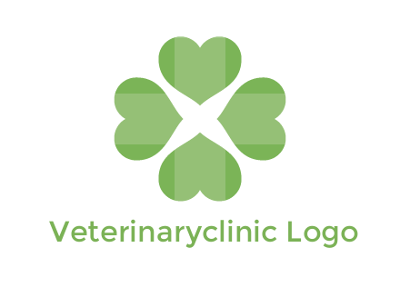 hearts rotating forming clover