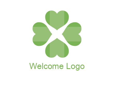 hearts rotating forming clover