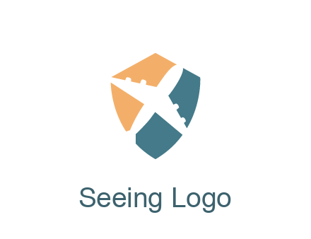 negative spacing airplane in shield