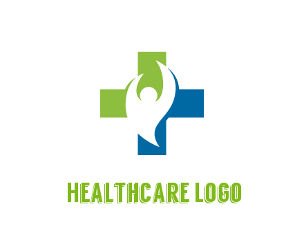 negative spacing person icon in first aid sign