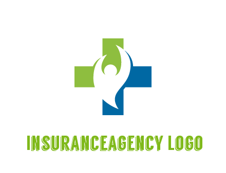 negative spacing person icon in first aid sign