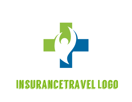 negative spacing person icon in first aid sign