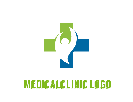 negative spacing person icon in first aid sign