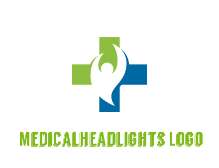 negative spacing person icon in first aid sign