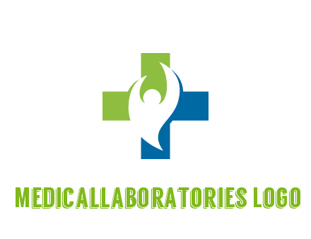 negative spacing person icon in first aid sign