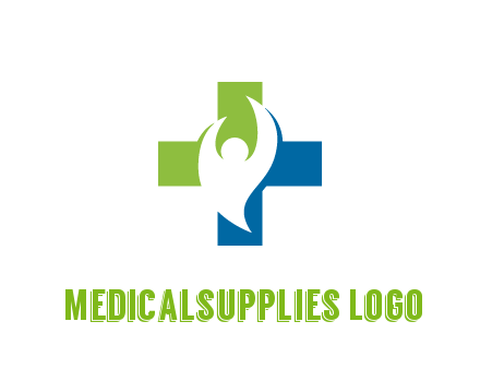 negative spacing person icon in first aid sign