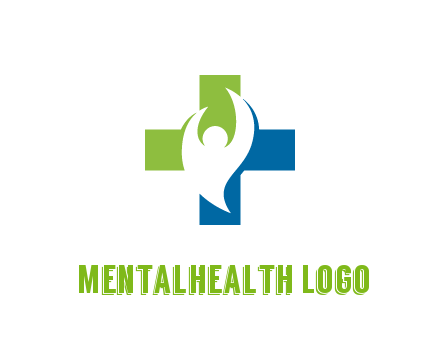negative spacing person icon in first aid sign