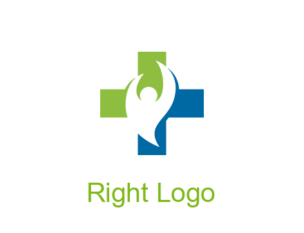 negative spacing person icon in first aid sign