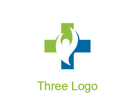 negative spacing person icon in first aid sign