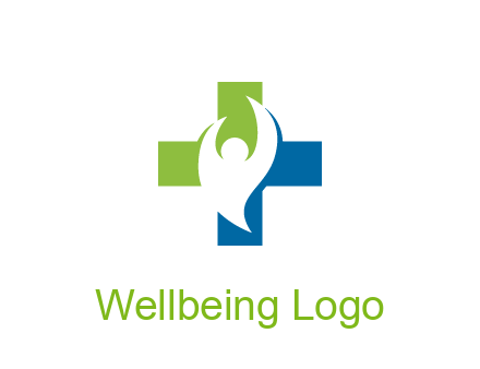negative spacing person icon in first aid sign