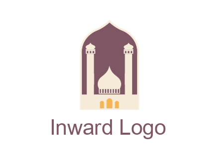 mosque with minarets in frame