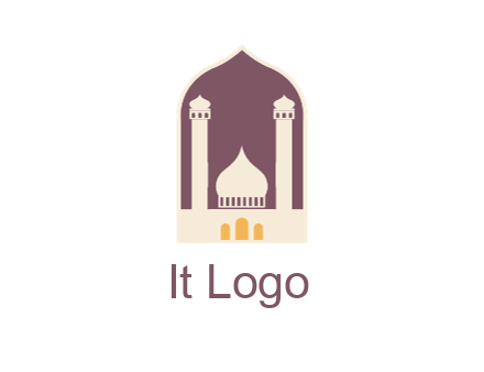 mosque with minarets in frame
