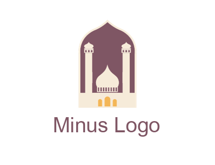 mosque with minarets in frame