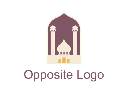 mosque with minarets in frame