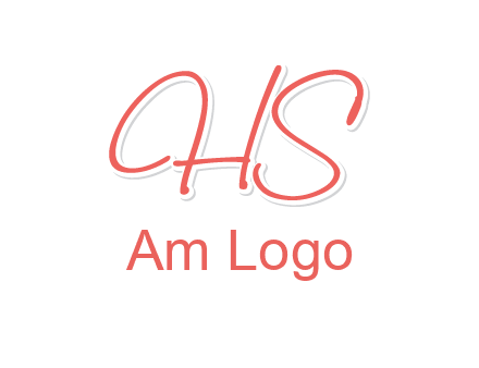 script font letter HS