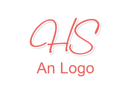 script font letter HS