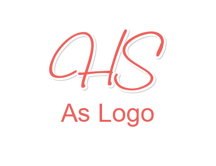 script font letter HS