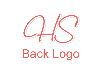 script font letter HS