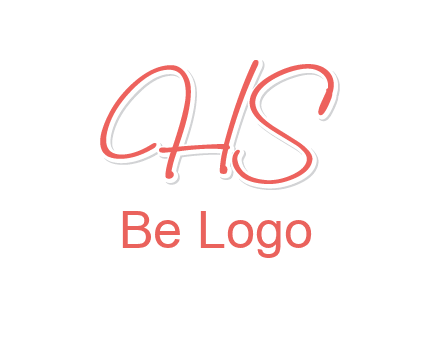 script font letter HS