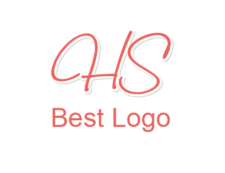 script font letter HS