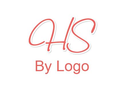 script font letter HS