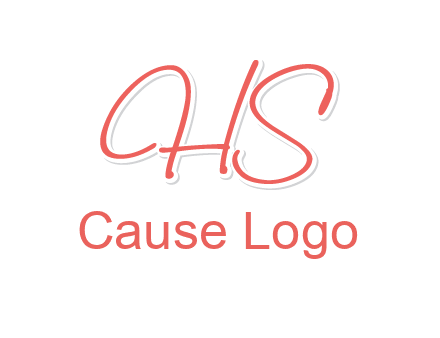 script font letter HS