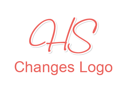 script font letter HS
