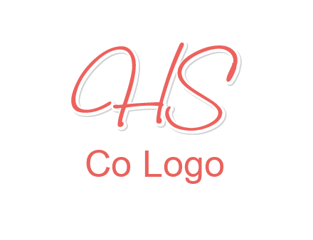 script font letter HS