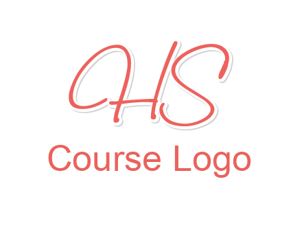 script font letter HS