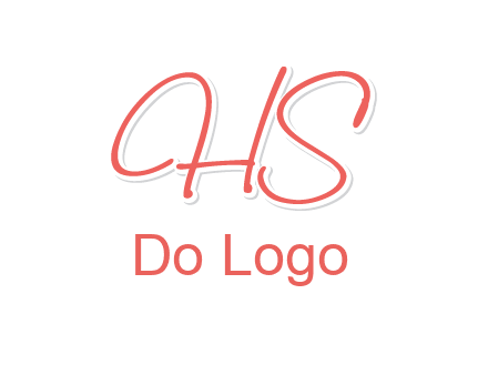 script font letter HS