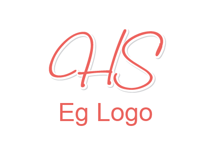 script font letter HS