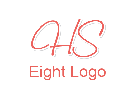 script font letter HS