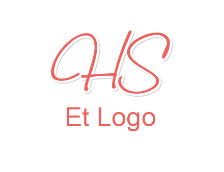 script font letter HS