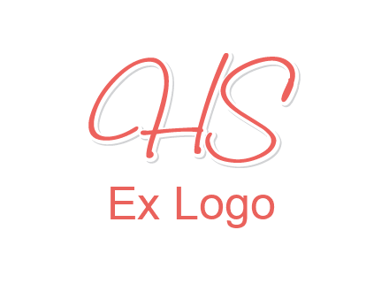 script font letter HS