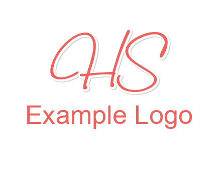 script font letter HS