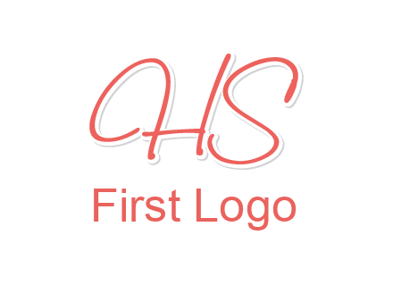 script font letter HS