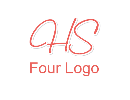 script font letter HS