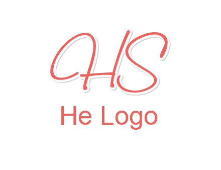 script font letter HS